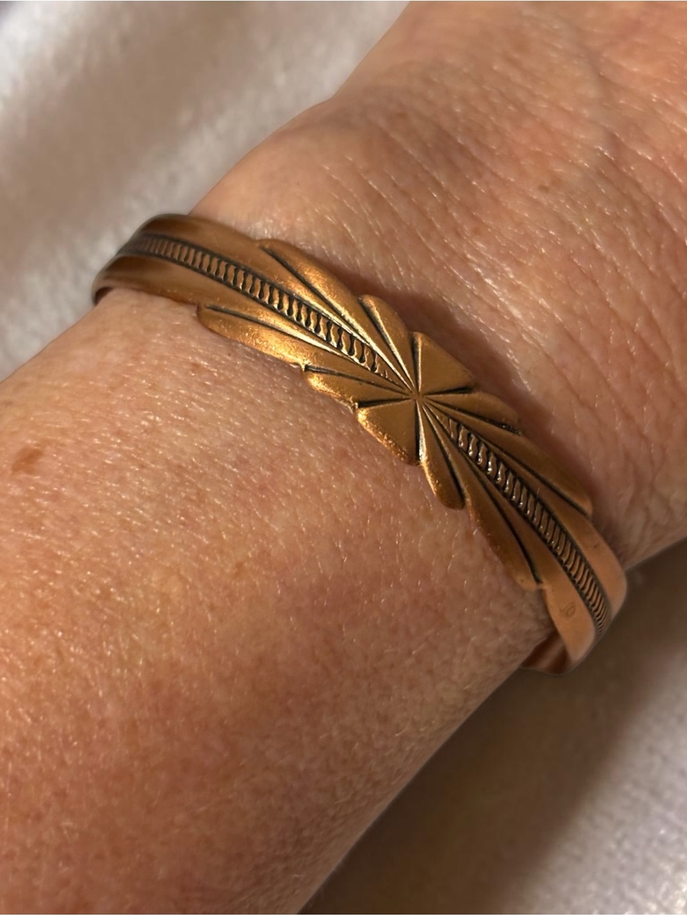 Vintage Bell Trading Copper Open Cuff Bracelet